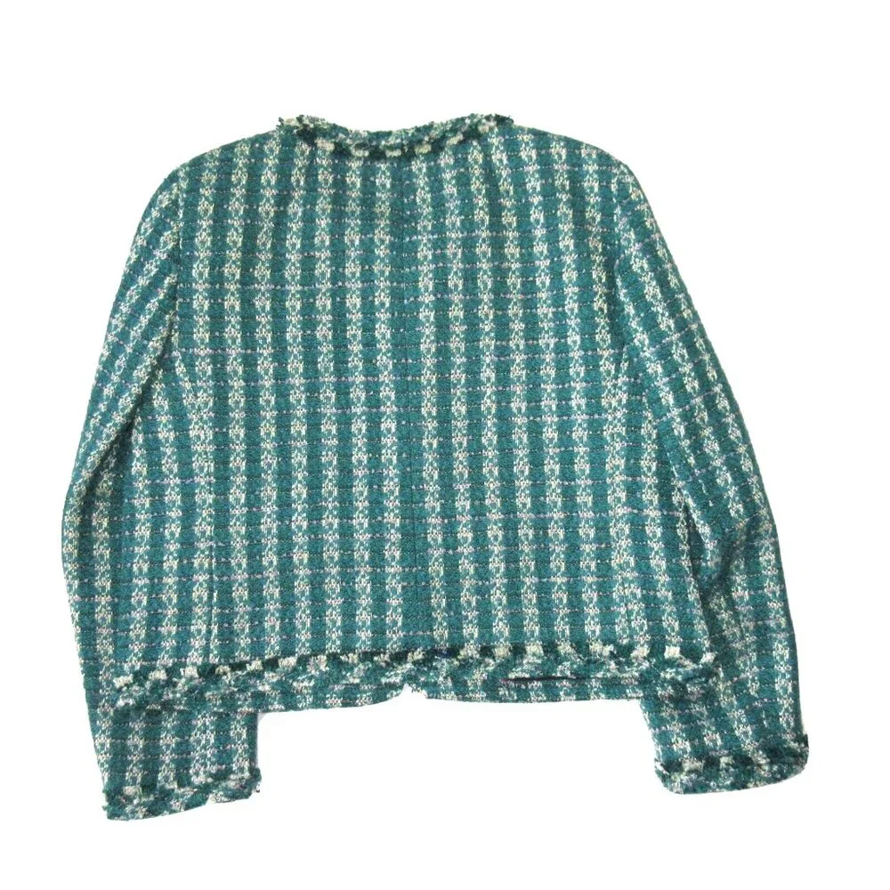 NWT J.Crew Lady Jacket in Spicy Jade Emerald Metallic Tweed Blazer 12